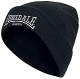 Lonsdale Unisex-Adult Dundee Beanie Hat, Black, einheitsgröße