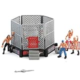 Ozgkee Wrestling-Spielzeug für Kinder, Kampfspielzeug, Wrestling-Spielzeug, Wrestler-Krieger-Spielzeug, Lustiges Wrestling-Ring-Set, Wrestler-Krieger-Spielzeug, Lustige (Grau)