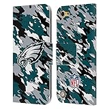 Head Case Designs Offizielle NFL Camou Philadelphia Eagles Logo Leder Brieftaschen Handyhülle Hülle Huelle kompatibel mit Apple iPod Touch 5G 5th Gen