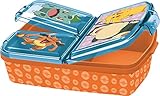 P:os 34242 - Pokémon Brotdose für Kinder mit 3 Fächern, Lunchbox aus Kunststoff mit Clip-Verschlüssen, Vesperdose für Kindergarten, Schule und Freizeit