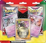 Pokémon-Sammelkartenspiel: Aufgewerteter 2er-Pack-Blister (3 holografische Promokarten & 2 Boosterpacks)
