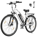 HITWAY 28" E Bike, Elektrofahrrad Trekkingrad E-Bike Herren Damen mit 36V 432Wh Akku,50-100km Reichweite, 250W Motor, E-Fahrrad mit 7-Gang-Getriebe, Pedelec Citybike EBike für Erwachsene