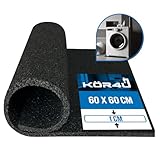 kör4u Antivibrationsmatte 60x60x1 cm - zuschneidbar, Schallschutz & Vibrationsdämpfung für Waschmaschine, Trockner, Fitnessgeräte