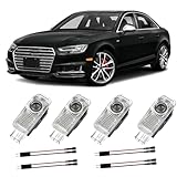 4 Stück Autotür Licht Projektor Logo Audi Türbeleuchtung für A1/A3/A4/A5/A6/A7/A8/Q2/Q3/Q5/Q7/Q8/TT/R8, Türprojektoren Einstiegsbeleuchtung Unterbodenbeleuchtung Auto Zubehör