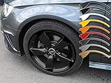 9x20 Zoll ET26 Felgen-Aufkleber für RS4 RS5 VW Audi 5-Arm Rotor Felgen Rim Decal (Schwarz)