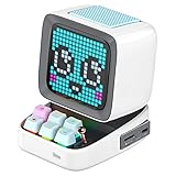 Divoom Ditoo Multifunctional Pixel Art LED Tragbarer Bluetooth Lautsprecher, 256 Programmierbares LED Panel mit Party Licht, Smart Digital Tischuhr, Gaming Musikbox unterstützt TF Karte & Radio
