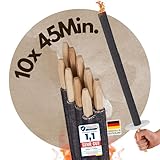Panteer ® Fackeln für draußen - 10 Stück 45 Min. Brenndauer - Made in Germany - Für eine Wanderung mit Kindern oder Freunden, ideal im Garten oder zu Ostern/Silvester - Mit Handschutz