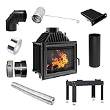 Guss Kamineinsatz Kratki Maja 8 kW Heizeinsatz + Zubehör