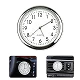 Uhr für Auto Armaturenbrett Autouhr Selbstklebend Leuchtende Auto Uhr Universelle Taschenuhr Auto Lüftungsschlitz Clip Uhr für Auto Lnnendekoration Geeignet für Jede Auto Dekoration (Weiße)