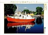 CALVENDO Puzzle Hafen an der Mündung der Dange - EIN Motiv aus dem Kalender Magisches Memel - Litauens Tor zur Welt 1000 Teile Lege-Größe 64 x 48 cm Foto-Puzzle Bild von Henning von Loewis of Menar