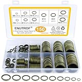 Ölablassschraube Dichtung Set 150stk Hydraulik Dichtringe mit Gummilippe Ölablassschraube Dichtring Usit Ring Sortiment für Rohrverbindung Zentral-Hydraulik Servolenkung Mechanisches Drucksyste (150)