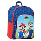 SUPER MARIO Rucksack Kinder, Schultasche Kindergarten Luigi, Größe Kapazität Kinderrucksack für Jungen und Teens, Kinder Geschenke