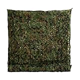 Rinling Tarnnetz Camouflage Netz Wald Jagd im Freien Tarnung Waldlandschaft Militär Dekoration Sonnenschutz(Woodland 1Mx2M)