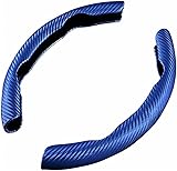 LANAZU Auto Lenkradhülle für Nissan Cefiro A33, Ultraleichter Kohlefaser Auto Lenkradhülle Lenkradbezug Auto Anti-Rutsch Lenkradbezüge Innenraum, B-Blue