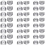 TOAOB 30 Paar 925 Sterling Silber Ohrring Stopper Ohrstecker Verschluss DREI Größen Schmetterling Ohrstopper für Schmuckherstellung