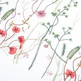 Bestickter Blumenstoff, 90 x 150 cm, Blumenspitze, Stickerei, Netzstoff für Hochzeit, Brautschleier, Spitzenstoff für die Herstellung von Kleidern (weiß)