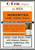 Q-Pen Ausbesserungsfarbe passend für Ikea NORDMYRA weiß - white - blanc