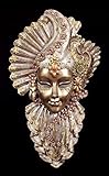 Figuren Shop GmbH Venezianische Maske Charm Flower | Veronese Wand Deko Bronze-Optik Karneval Venedig