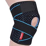 SIVITICK Kniebandage Damen Männer Einstellbare Kniestütze mit Seitenstabilisatoren & Patella Gel Pad Orthopädische Bandage knie Meniskus Arthrose 1 Stück Unisex