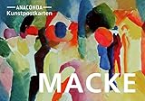 Postkarten-Set August Macke: 18 Kunstpostkarten aus hochwertigem Karton. ca. 0,28€ pro Karte (Anaconda Postkarten, Band 65)