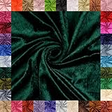 fingsi Mats Pannesamt Stoff – Coupon – edler glänzender Stretch Stoff – 145 cm breit – Dekostoff – Kostüme – Bühne – Vorhänge – Bekleidung – Möbel (09. Tanne 1,0m)