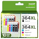 NewLift 364 364XL Druckerpatronen kompatible für HP 364 Druckerpatronen XL Multipack für Photosmart 5520 5510 5524 5522 5515 6510 b110 Deskjet 3520 3070A 3522 3524 Officejet 4620 4622(10er-Pack)