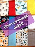 Babystoffe.de Stoffpaket für Jungen, 3 Jersey + 3 Bündchen, je 50cm, Nähen Geschenk, Baby Stoffe zum Nähen Kinder Jersey Stoff Stoffe Überraschungspaket