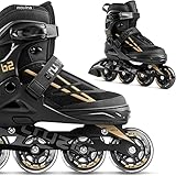 Movino Inline Skates | Cruzer B2 | Verstellbare Rollschuhe | Damen Mädchen Jungen Inliner | Inliner für Kinder & Erwachsene | Inline Skates mit großen Rädern 76 mm | Kids-Inliner