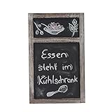 Werbetafel HWC-C51, Wandtafel Kreidetafel, 55x34x2cm, Holz Shabby-Look Vintage - braun