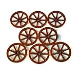 8 Stück LEGO "Kutschenrad D=33mm" in Neu-Braun.
