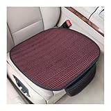 Adunsiaoto 2 Stück Autositzkissen rutschfest Atmungsaktiv, Atmungsaktive Eisseide Anti-Rutsch-Autositzbezüge, Interieur-Zubehör Sitzkissen Für Limousine Sitze(Schwarz+Rot)