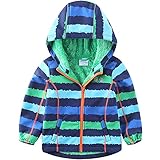 umkaumka Softshell Jacke für Kinder Fleece gefüttert mit Kapuze Gr.92, Softshelljacke Jungen Mädchen Übergangsjacke mit Reflektoren
