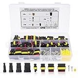HSEAMALL Kabelverbinder, 300 Stück, wasserdicht, elektrisch, Terminal-Stecker, 1/2/3/4-polige Stecker und Buchsen