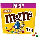 M&M'S Peanut Großpackung Schokolade | Schokolade Weihnachten | Schokolinsen mit Erdnusskern | Party Mix | 1 Packung | 1 x 1kg