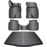 ELMASLINE 3D Gummimatten + Kofferraumwanne Set für Ford KUGA 3 (III) 2019-2026 | Fußmatten Hoher Rand