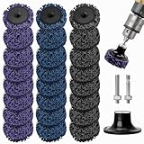Coztie CSD Scheibe Schleifscheibe, 18 Stück Grobreinigungsscheibe, Reinigungsscheibe Set 2 Zoll Grobreinigungsscheibe Bohrmaschine mit zwei Zugstangen für Entrosten oder (50mm Mischen von Farben, 18)