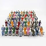 Evemodel P2526 48Stk. Modellbahn Spur G Sitzende Figuren 1:25 Bemalte Sitzende Mini Garten Dekor