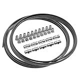 10m Bremsleitung Ø 4,75mm Stahl im SET + 20 Verschraubungen + 10 Verbinder M10 x 1 DIN 74 234 konform verkupfertes Stahl-Bremsrohr im Sortiment für Bördel F