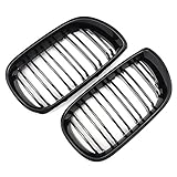 1 Paar schwarze Front-Kühlergrill Ersatz für 3er-Serie 4-Türer E46 2001-2005 Facelift