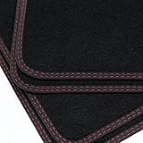 tuning-art BDN257 Doppelziernaht Fußmatten für BMW 3er F30 F31 F80 Touring Limo 2012-2019, Naht:2X Rot