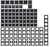 MILOS Steckdosen Schalter Komplettset 94 Teile UP-Steckdose Schalter Netzwerk TV Antenne Unterputz Einbau Anthrazit