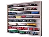 Alsino V-01 Vitrine Modelleisenbahn und Fahrzeuge Spur N Setzkasten Regal Märklin Arnold - Größe: 70 X 6 x 58 cm