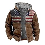 KONG JIMFAN Softshelljacke Herren Wasserdicht Cropped Hoodie Men's Jackets Baseball Jacke Wärmejacke Winterjacke Hip Hop Zip Hoodie Lederjacke Feldjacke (Blue, 7XL)
