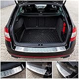 tuning-art 967 Edelstahl Ladekantenschutz für Skoda Octavia 3 NUR RS Kombi 2013-2020 5 Jahre Garantie, Farbe:Silber
