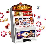 Slot Machine XL, Einarmiger Bandit im Spielautomat Design mit Licht und Sound, Geldspielautomat mit Lichtern, Münzautomat für Kinder und Erwachsene, Casino Automat für echtes Geld