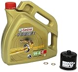 Castrol Power1 (10W-40) Ölwechsel-Set Suzuki Intruder M 1800 R (VZR 1800 R), Bj. 06-13 - Motoröl, K&N Ölfilter und Dichtring