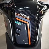 Tankschutz 3D-Aufkleber kompatibel mit KTM Duke 125 2017-2022 Motorrädern