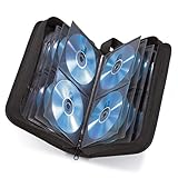 Hama CD Tasche für 120 Discs / CD / DVD / Blu-ray (Mappe zur Aufbewahrung , platzsparend für Büro, Wohnzimmer und Zuhause, Transport-Hüllen) Schwarz