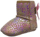 UGG KIDS' JESSE BOW II SPOTS BOOT CHESTNUT SPARKLE SUEDE 16 EU