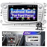 Android Autoradio für Ford Focus mk3 Mondeo S-Max Autoradio, Hikity Autoradio Bluetooth mit Navi 7 Zoll Bildschirm Autoradio Doppel Din FM WiFi SWC Mirror Link für Android/IOS